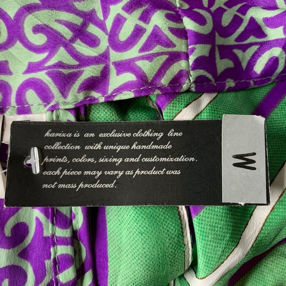 KARIZA Designs Wrap Skirt Green Purple OSFM NWT - Picture 7 of 8